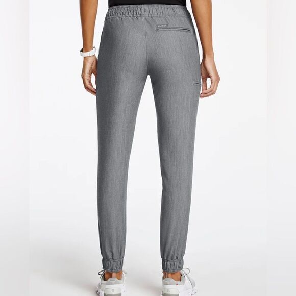 Jaanuu Essential 5 Pocket Scrub Jogger Heather Grey LT NWT IN PACKAGE - Picture 4 of 7